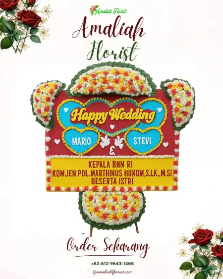 Papan Bunga Pernikahan Damarsari